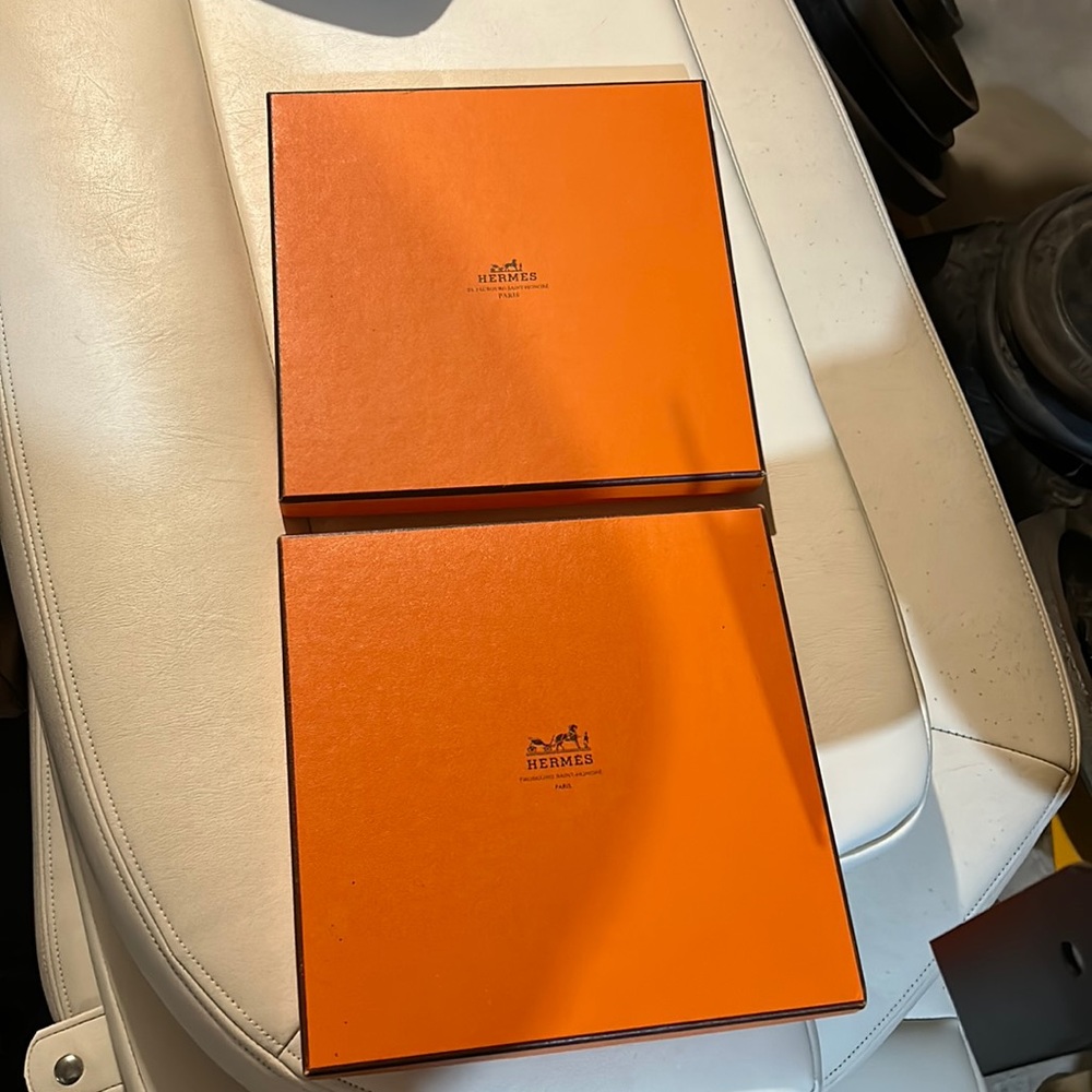 Authentic Hermes scarf boxes (2)